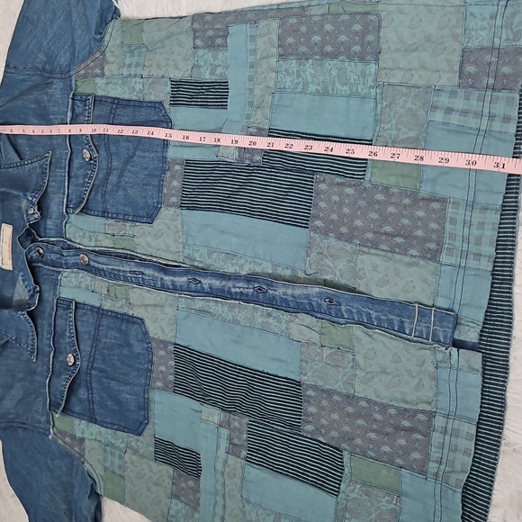 Free People We The Free Heritage Quilted Shirt Jacket Hay Tint Wash - Picture 9 of 16